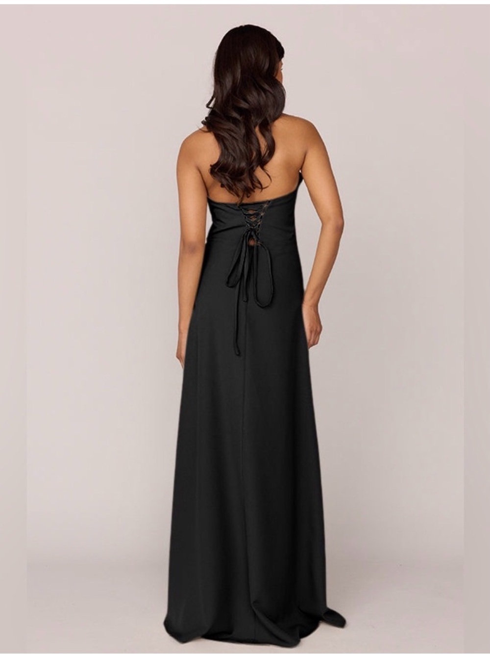 Revelry Black Monroe Crepe Bow Dress Gown size 12 - Picture 6 of 10